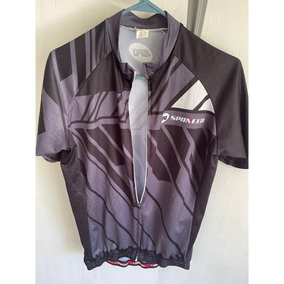 Unisex cycling jersey zippered large SPONEED short sleeve Pocket pouches - Picture 3 of 7